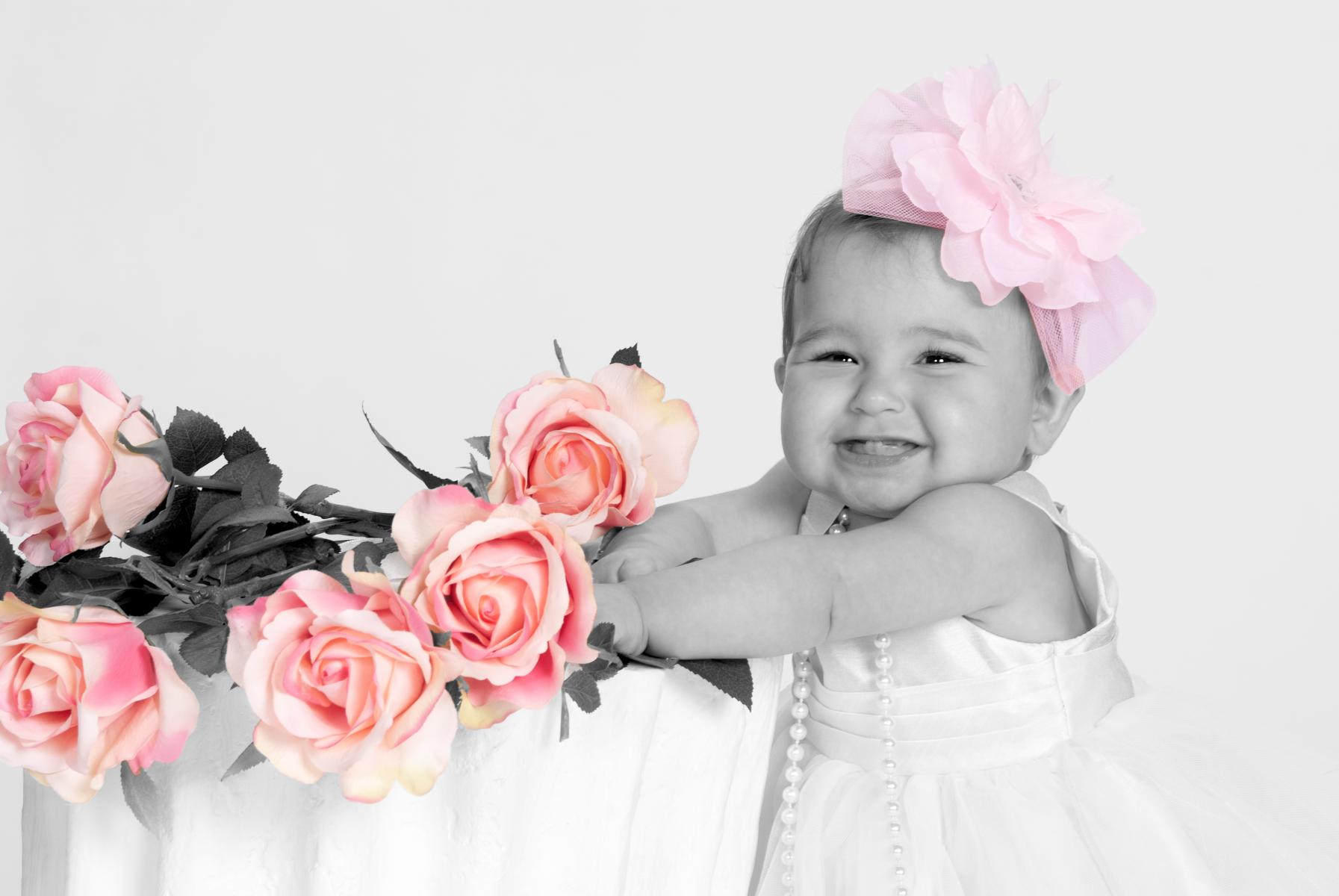 Pretty In Pink - 9 Month Old Baby Girl Portrait - by Robertsons' Warehouse Photography, Wichita, KS