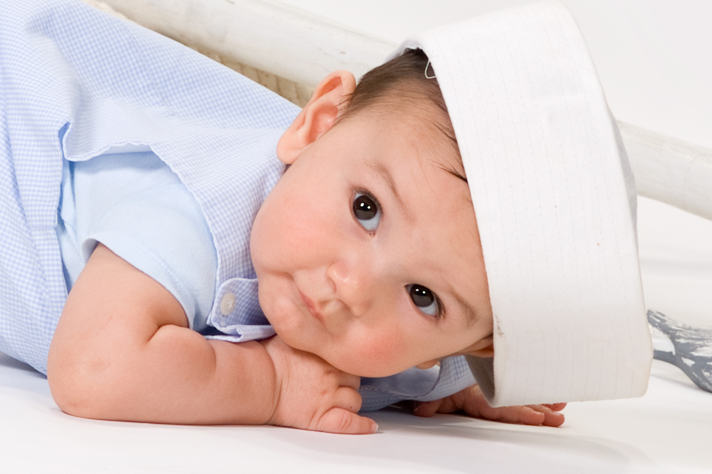 Big Brown Eyes - 6 Month Old Baby Boy Portrait - by Robertsons' Warehouse Photography, Wichita, KS