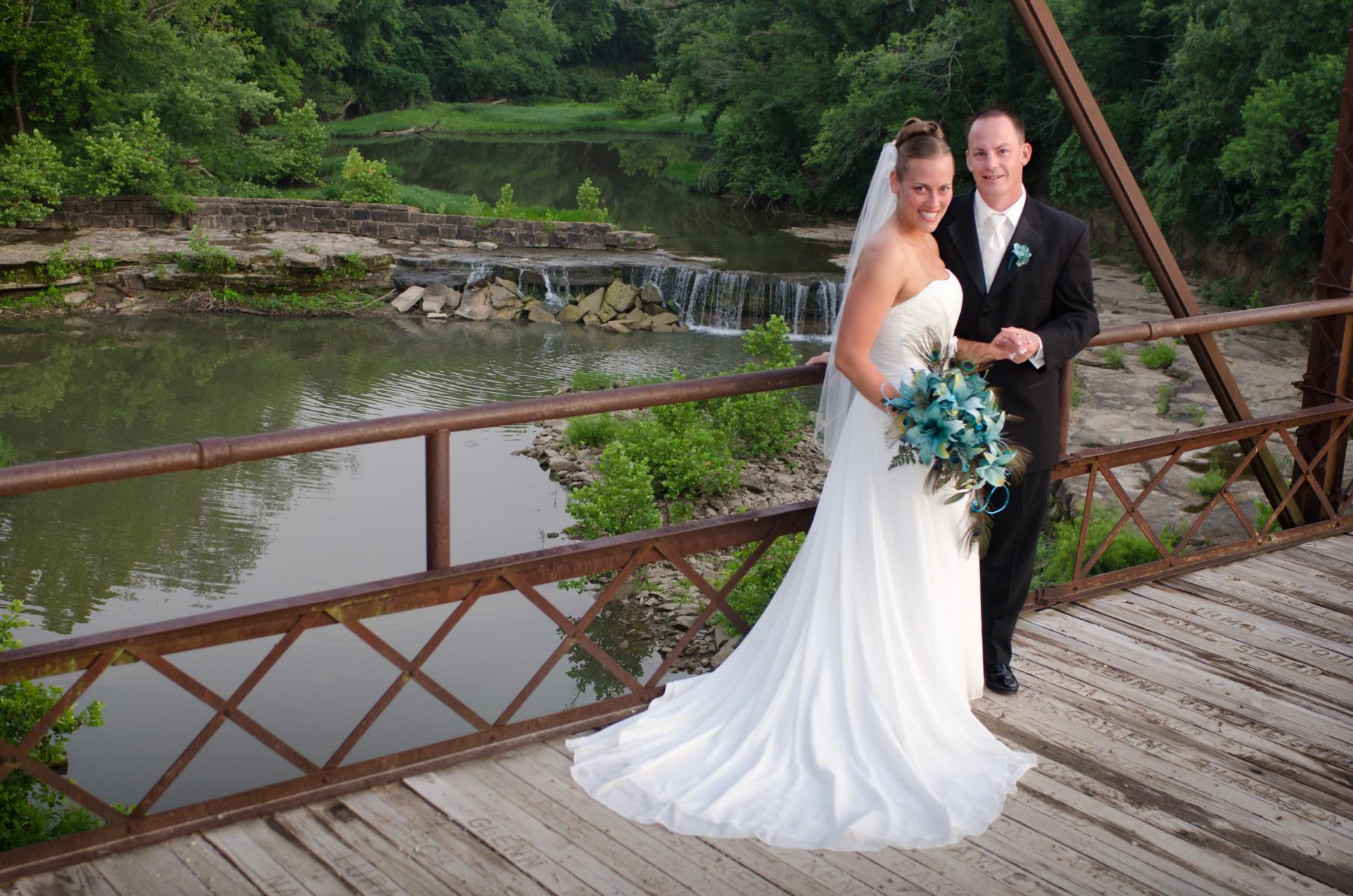 Exquisite detail, rich color and graceful posing were the ingredients for this elegant wedding photograph, by Robertsons' Warehouse Photography, Wichita, KS