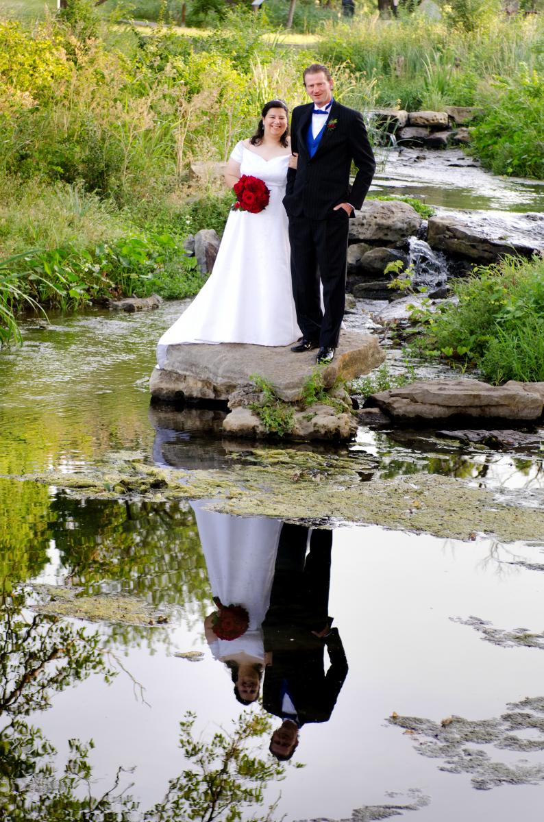Lovely setting for a lovely wedding portrait, by Robertsons' Warehouse Photography, Wichita, KS