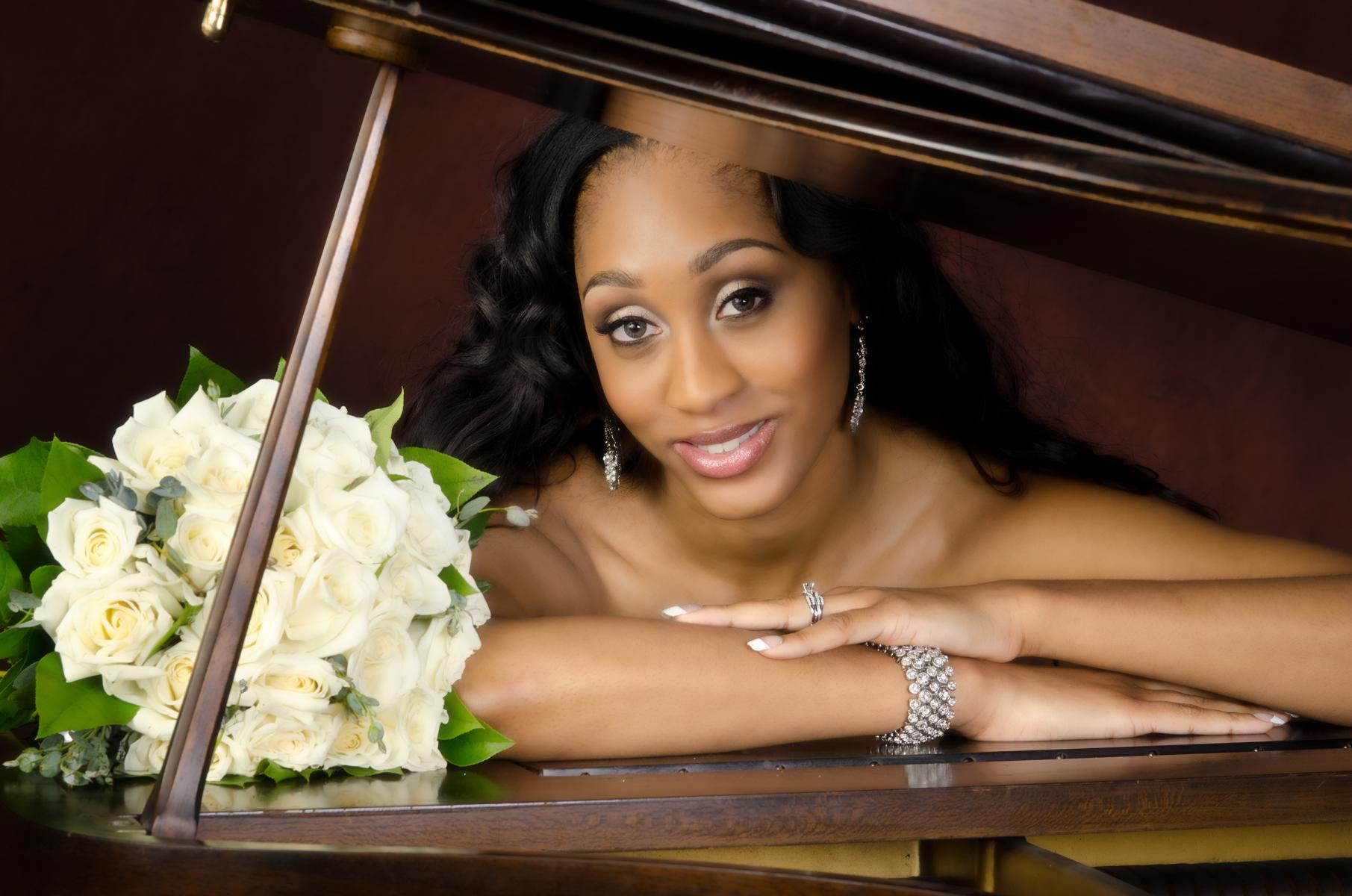 Bridal Portrait at Robertsons' Grand Piano.