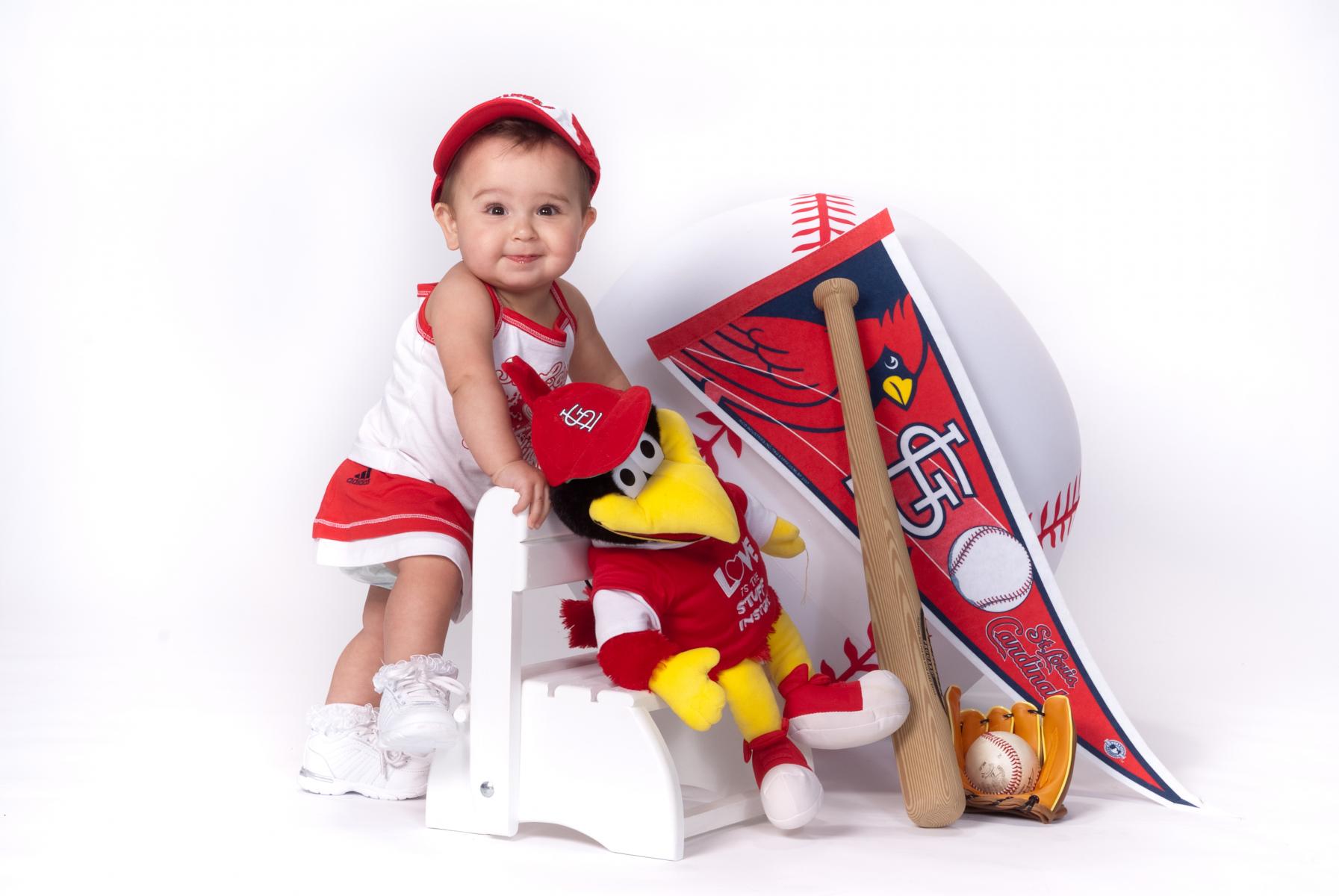 Baby Cardinals Fan Photo by Robertsons' Warehouse Photography, Wichita, KS