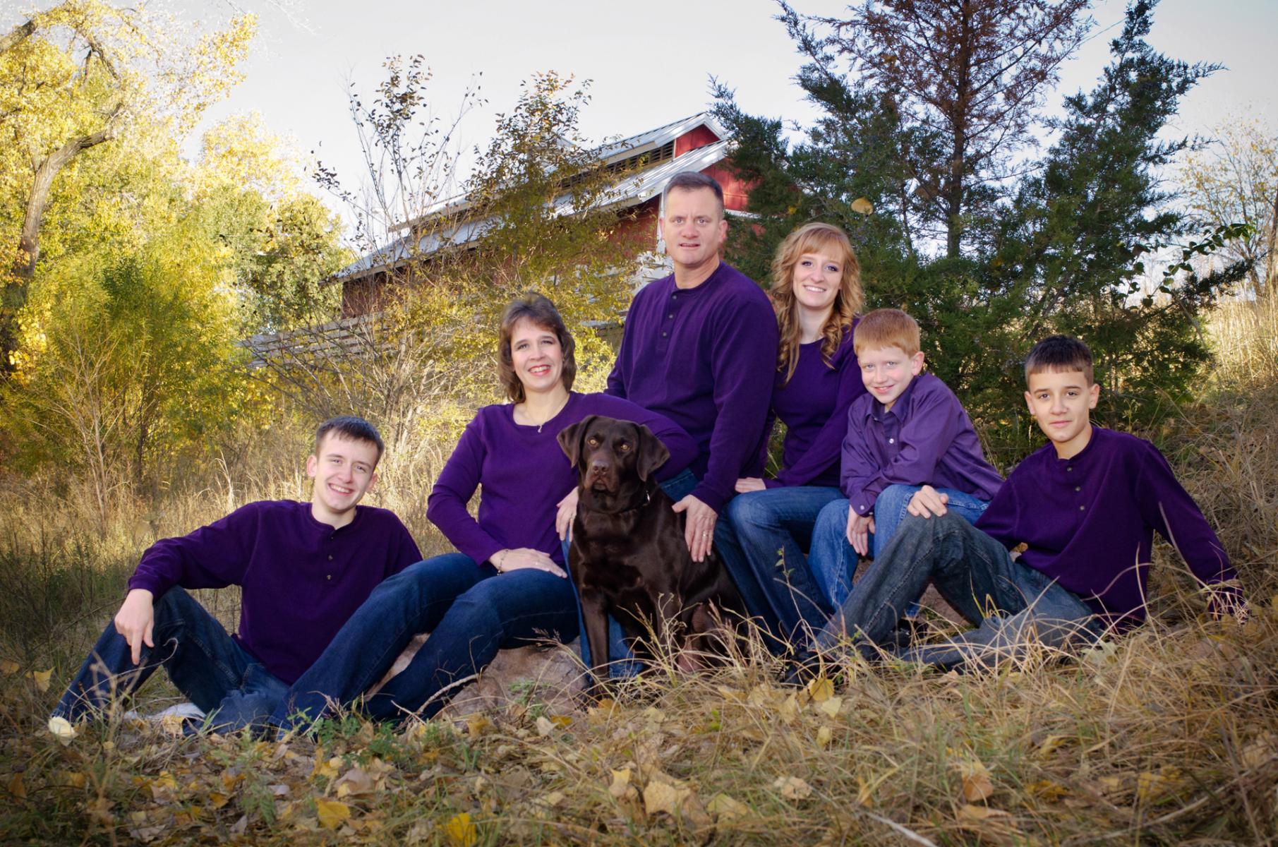 The Winningham family wanted a relaxed, casual family portrait in a natural Kansas setting, by Robertsons' Warehouse, Photography, Wichita, KS