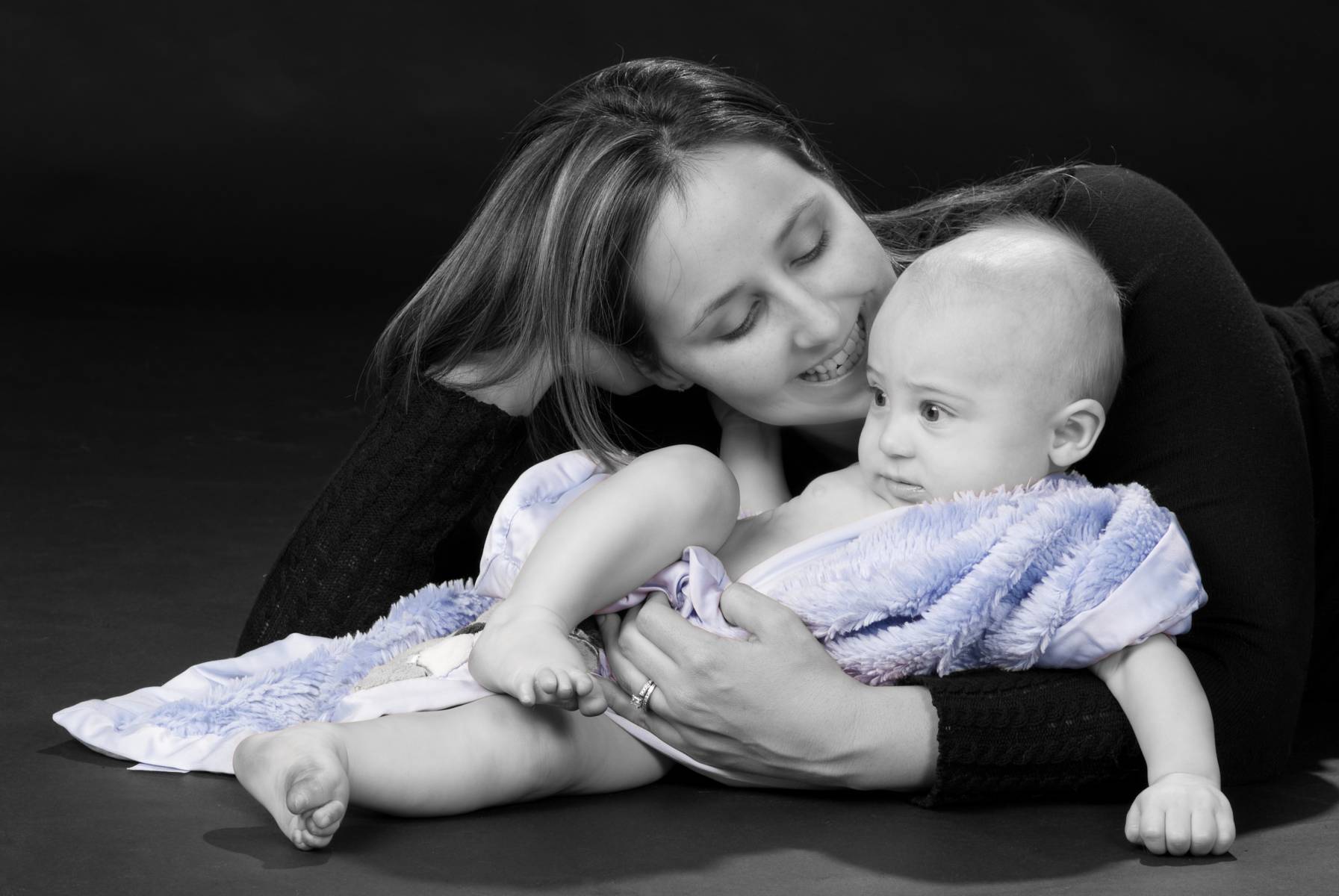 Mother and Infant Son Portrait by Robertsons' Warehouse Photography, Wichita, KS