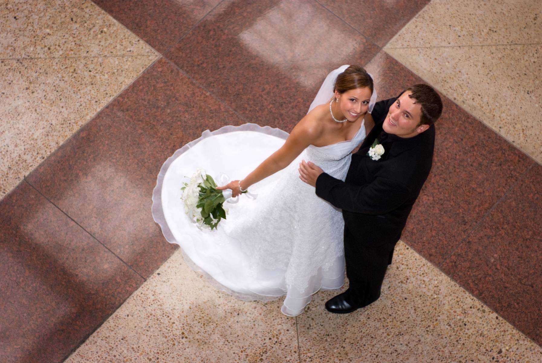 Master Photographer, Doug Robertson, photograhed from high above for a chic look, Wichita, KS